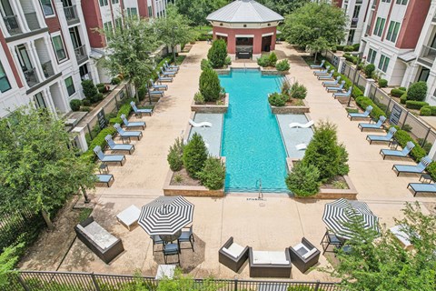 a view of the pool from above at the resort at governors residence